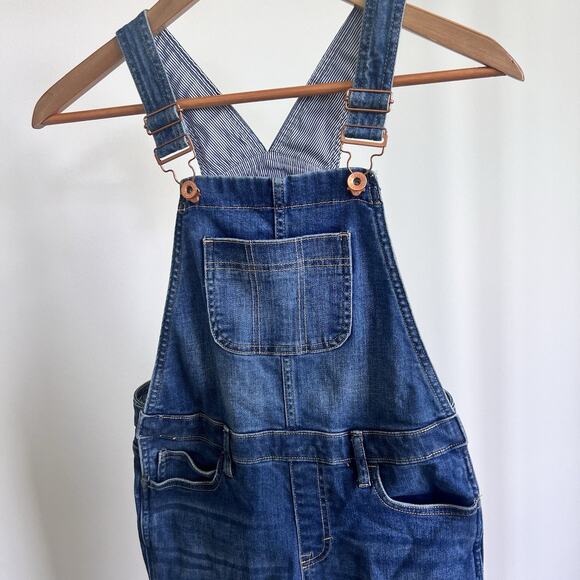 Vineyard Vines VV Girls Denim Overalls Jeans Pants Indigo Size 12 - Picture 2 of 7